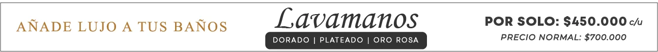 Dale lujo a tus baños con lavamanos dorados, plateados y oro rosa.